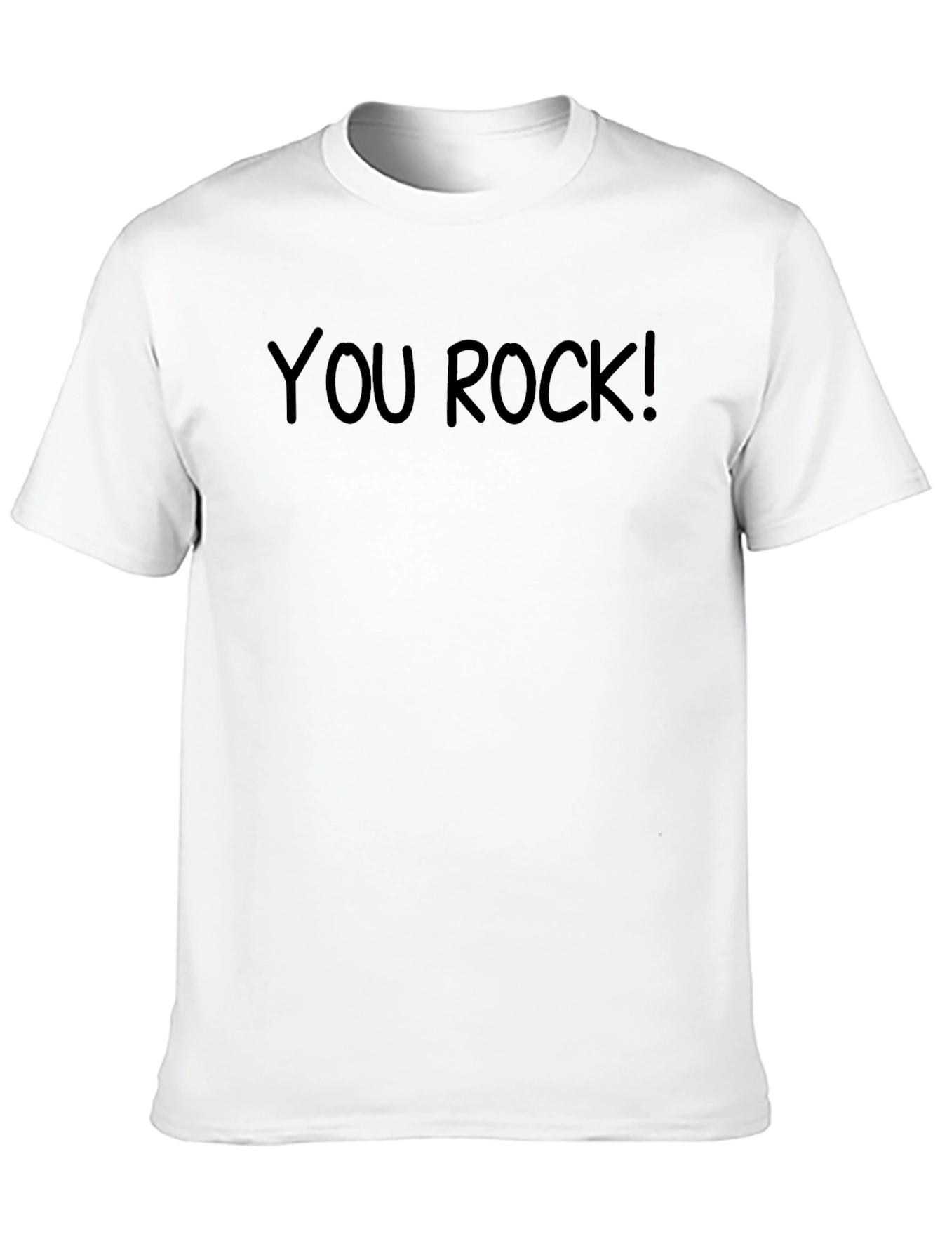 You Rock! Graphic Tee - Black Cotton T-Shirt