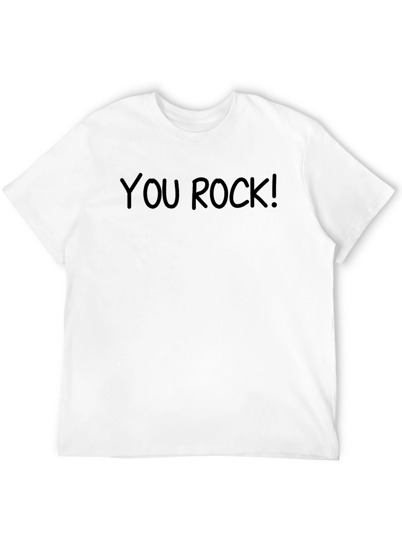 You Rock! Graphic Tee - Black Cotton T-Shirt