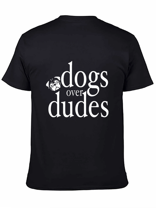 Dogs Over Dudes Graphic Tee - Black Cotton Blend Shirt