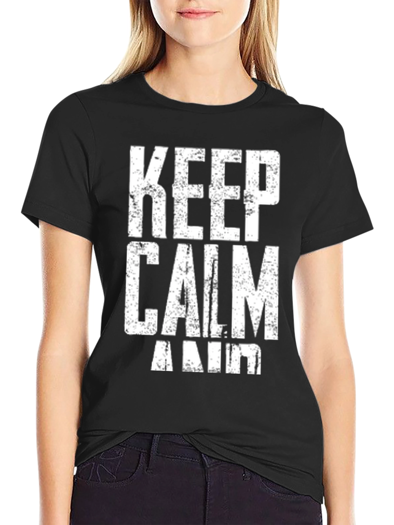 Keep Calm T-Shirt - Distressed Graphic Tee