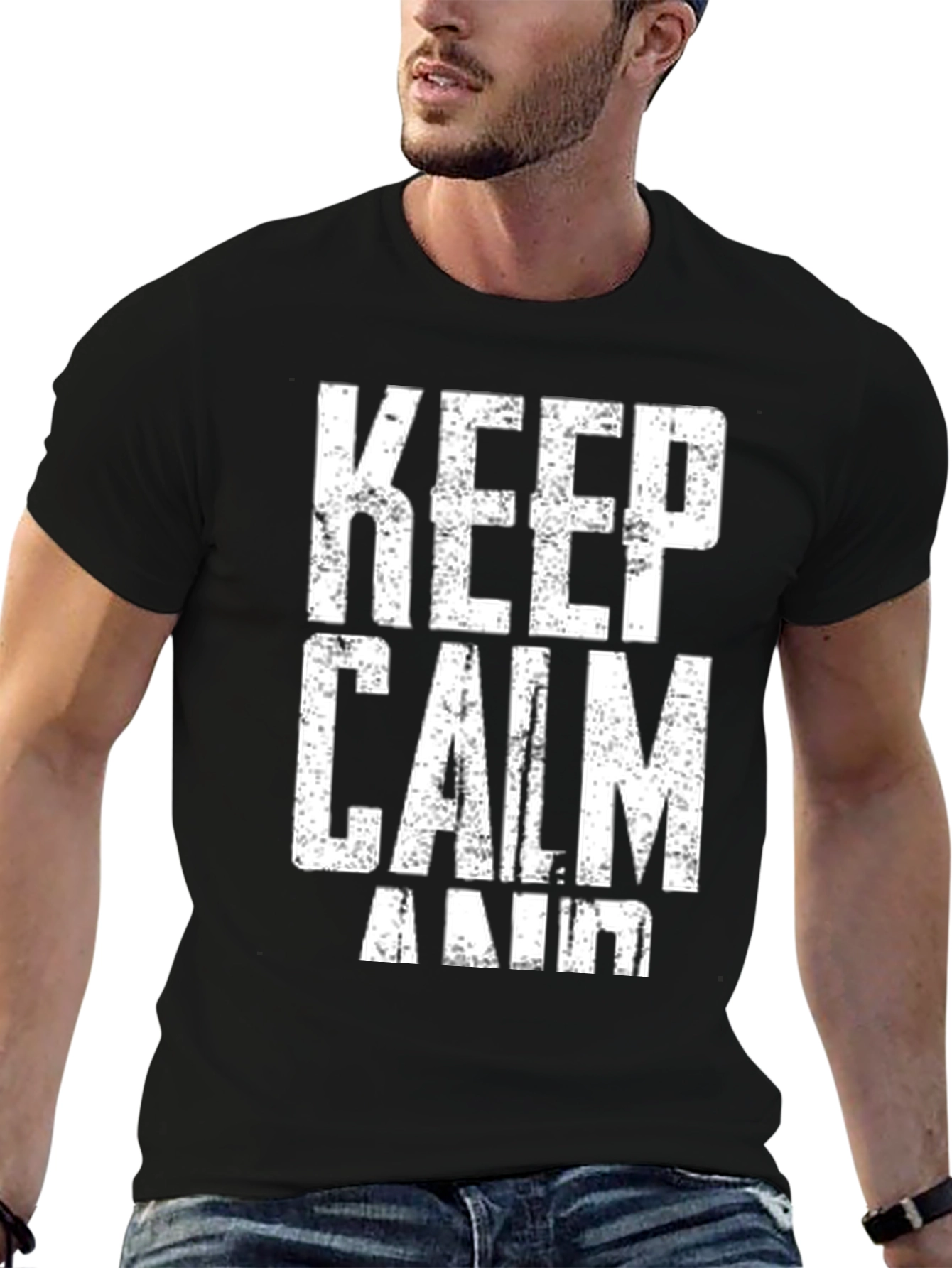 Keep Calm T-Shirt - Distressed Graphic Tee