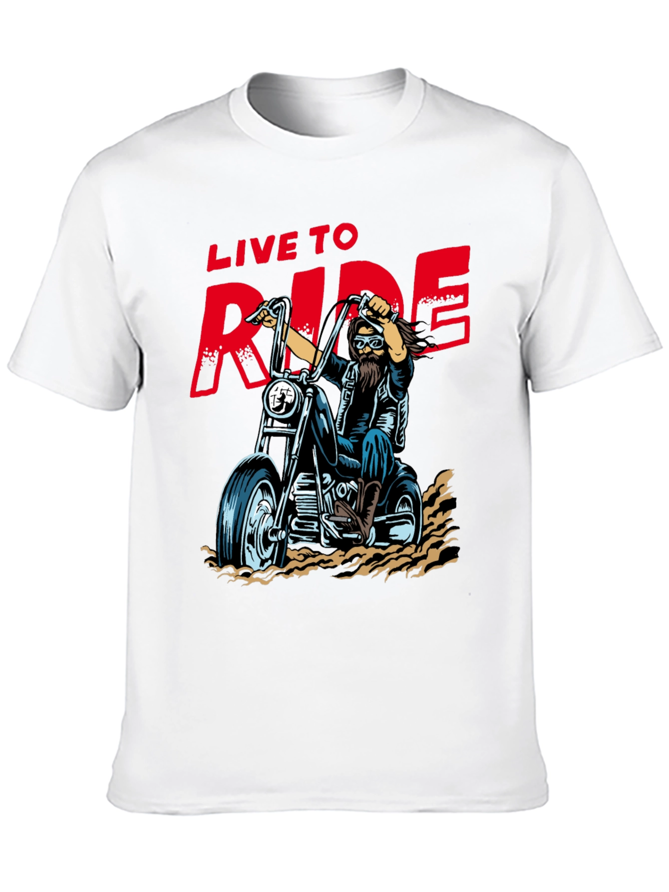 Live to Ride Biker T-Shirt - Black