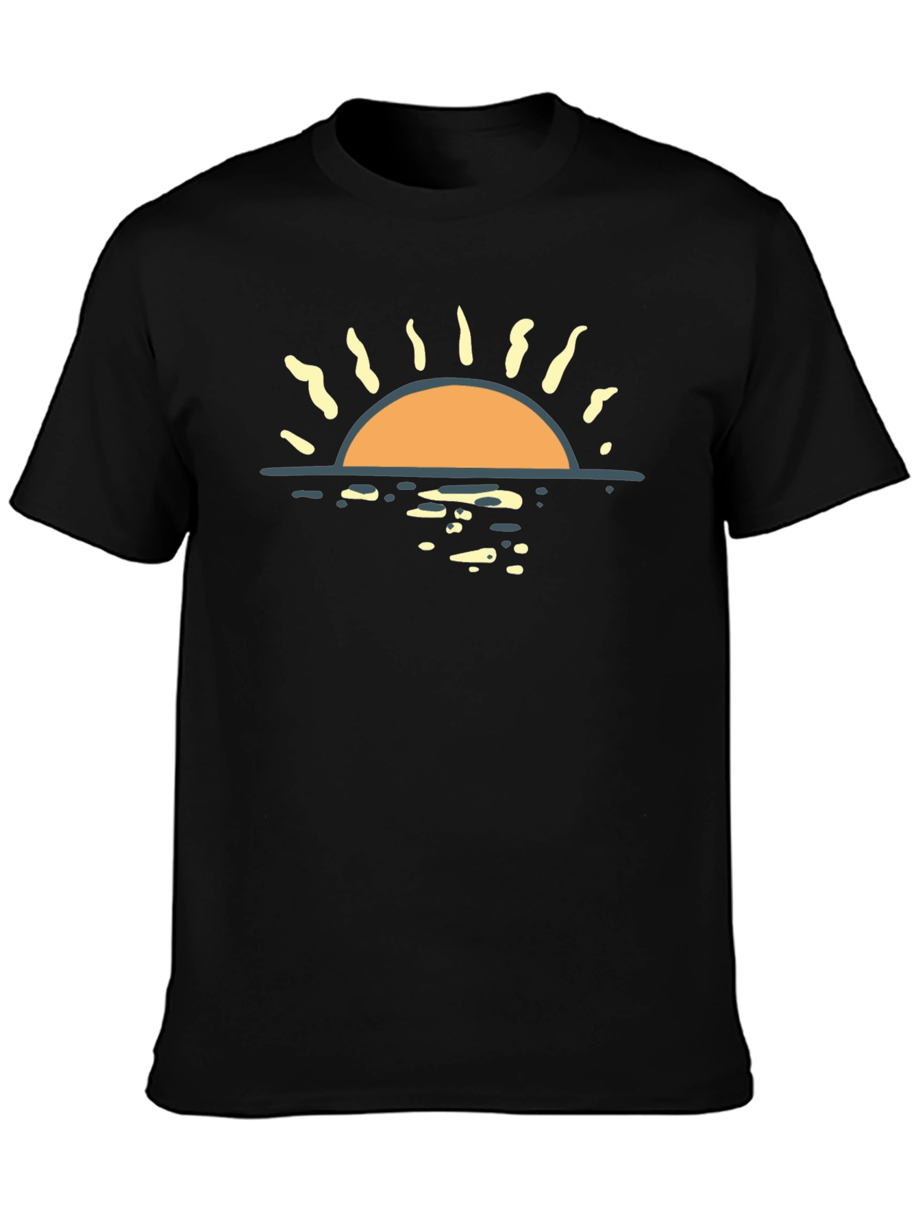 Sunset Graphic Black T-Shirt