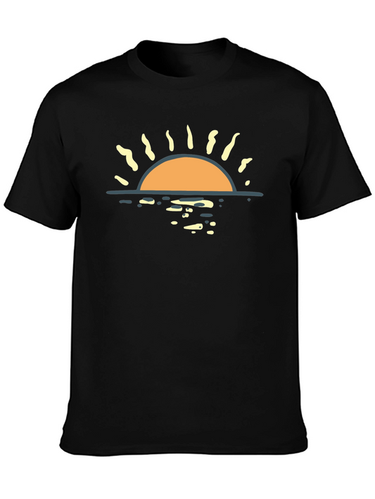 Sunset Graphic Black T-Shirt