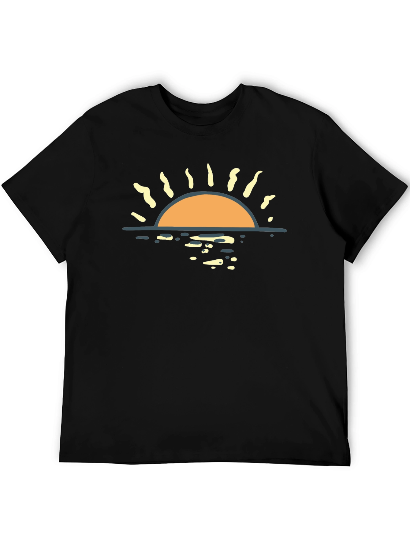 Sunset Graphic Black T-Shirt
