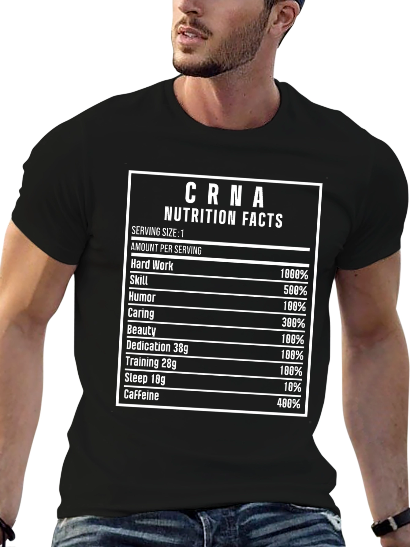 CRNA Nutrition Facts Funny T-Shirt