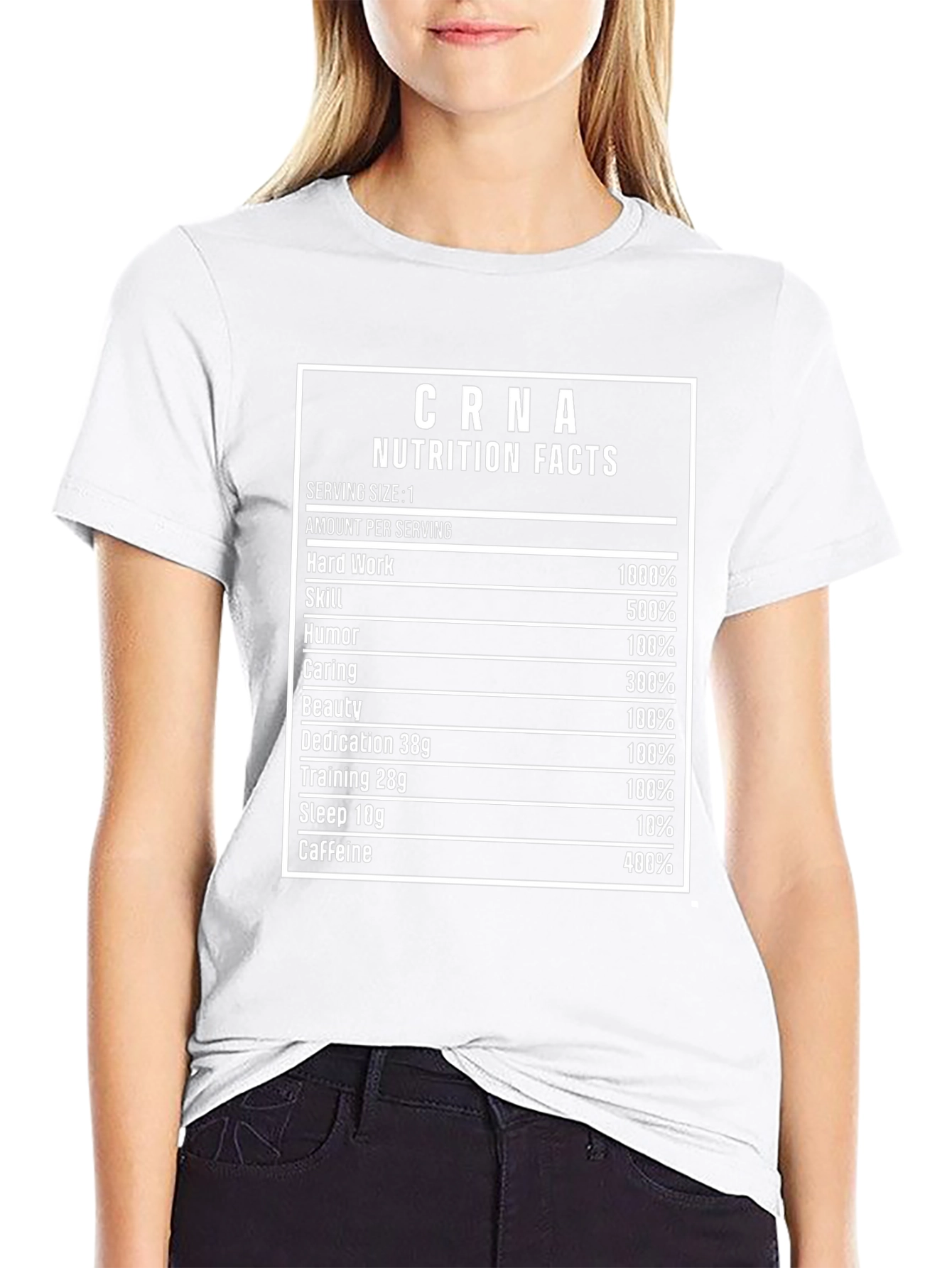 CRNA Nutrition Facts Funny T-Shirt