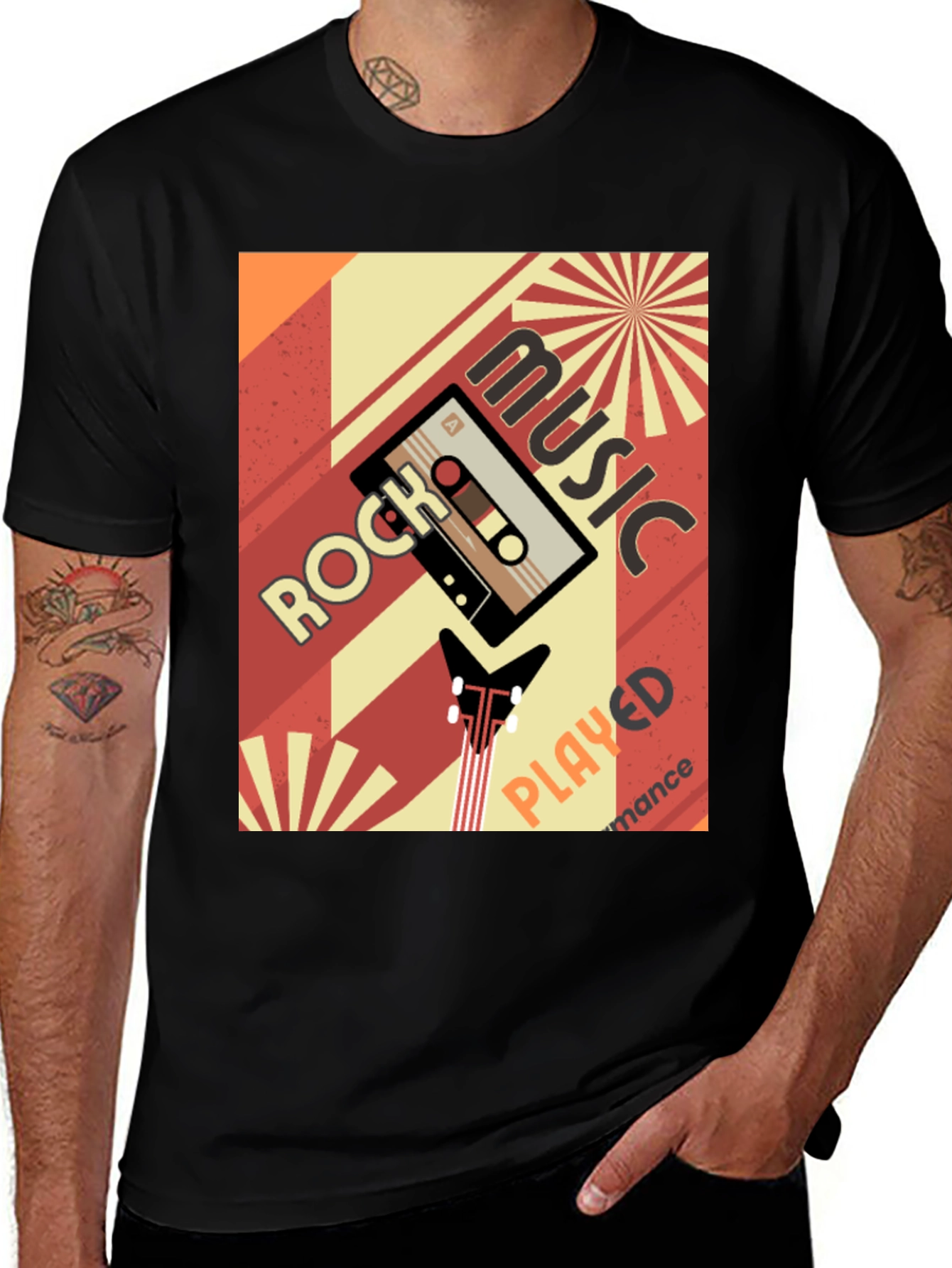 Retro Rock Music Cassette Tape Graphic Tee
