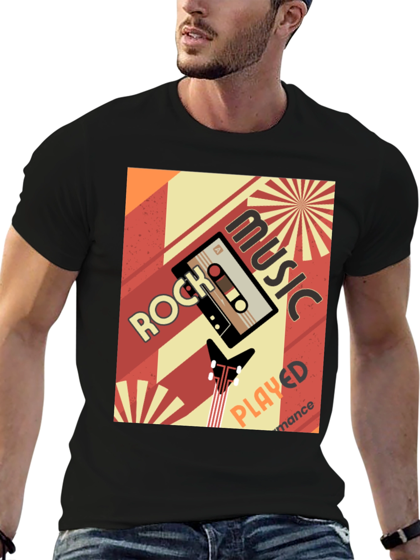 Retro Rock Music Cassette Tape Graphic Tee