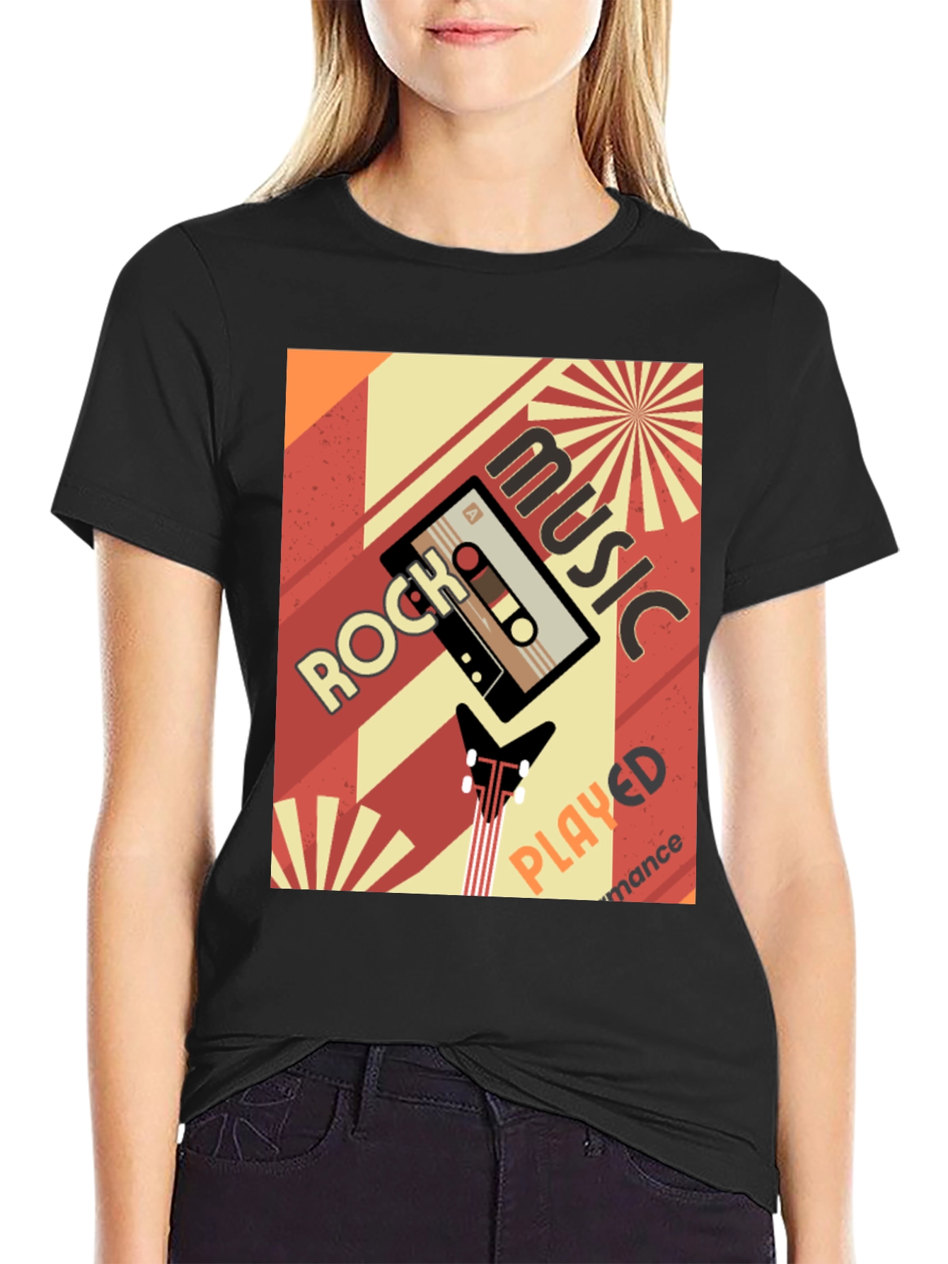 Retro Rock Music Cassette Tape Graphic Tee