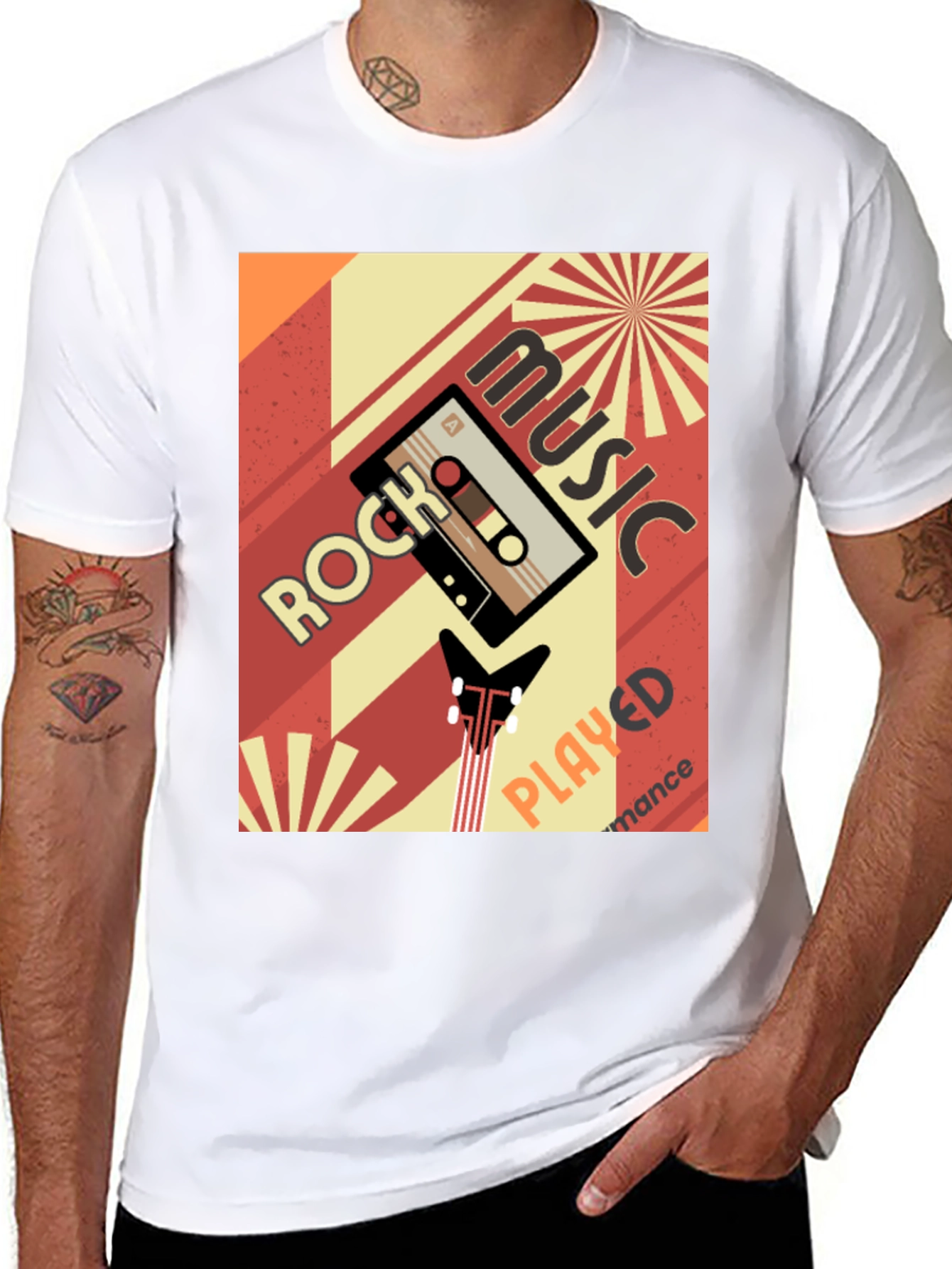 Retro Rock Music Cassette Tape Graphic Tee