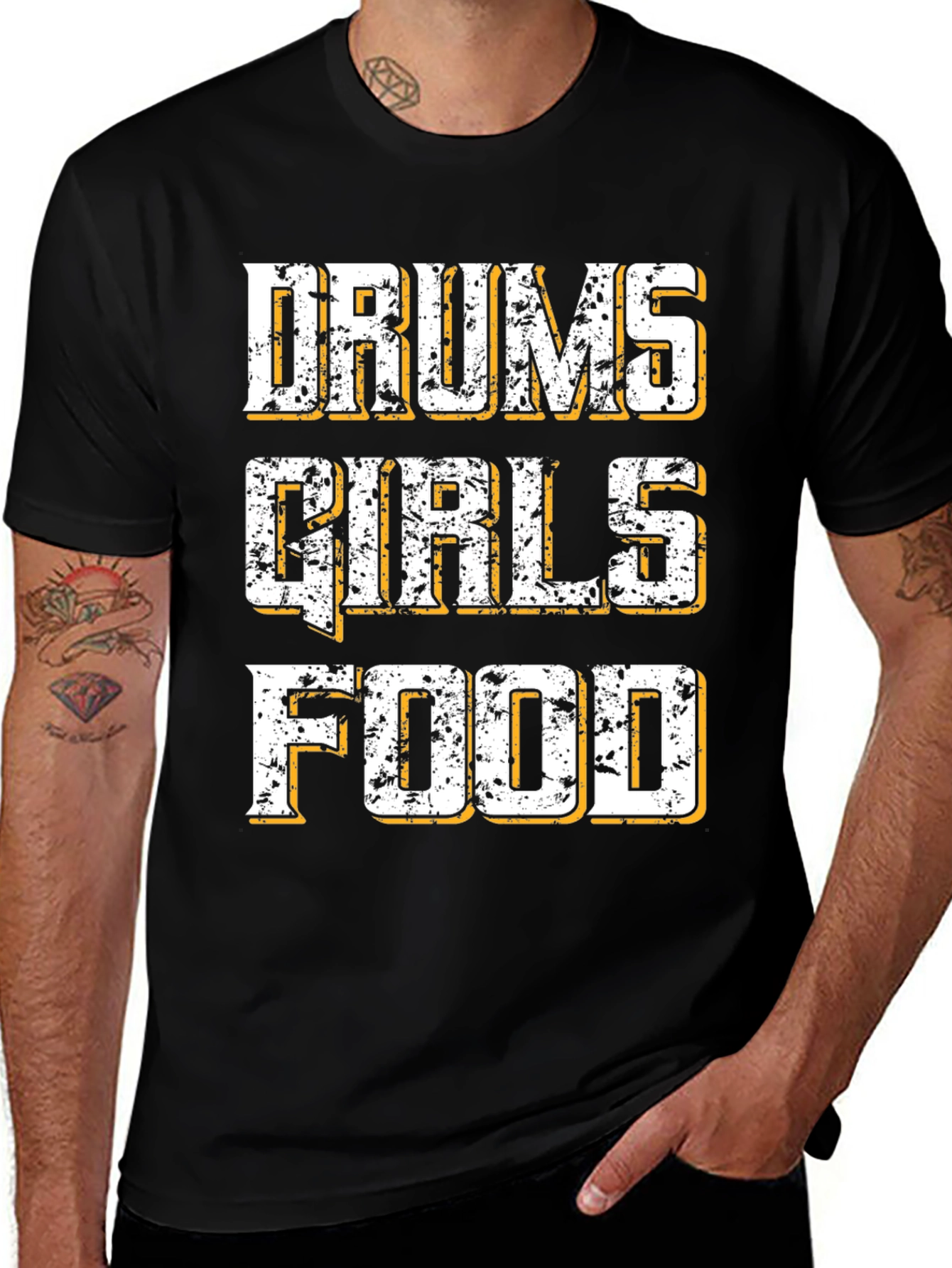 Drums Girls Food Graphic T-Shirt