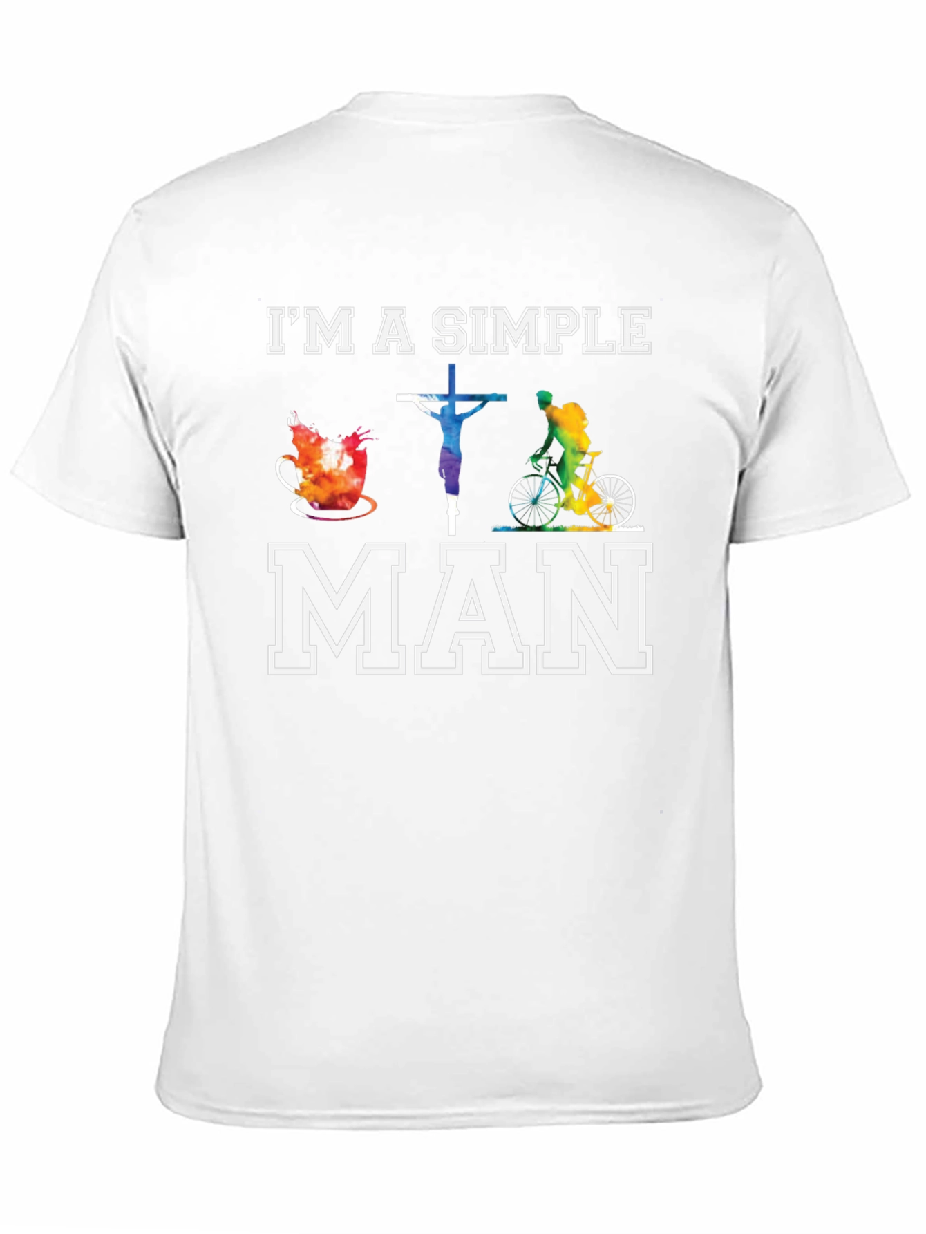 Simple Man T-Shirt Coffee Jesus Biking