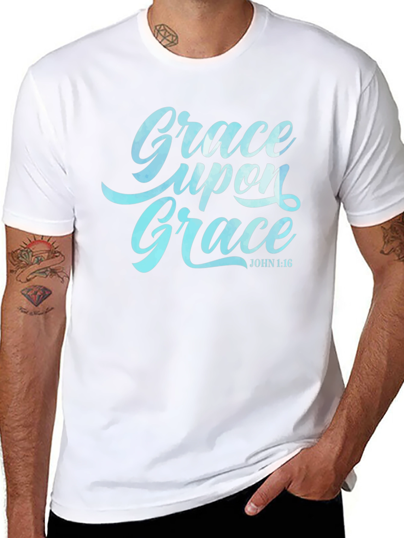 Grace Upon Grace Tee - John 1:16 Christian Apparel