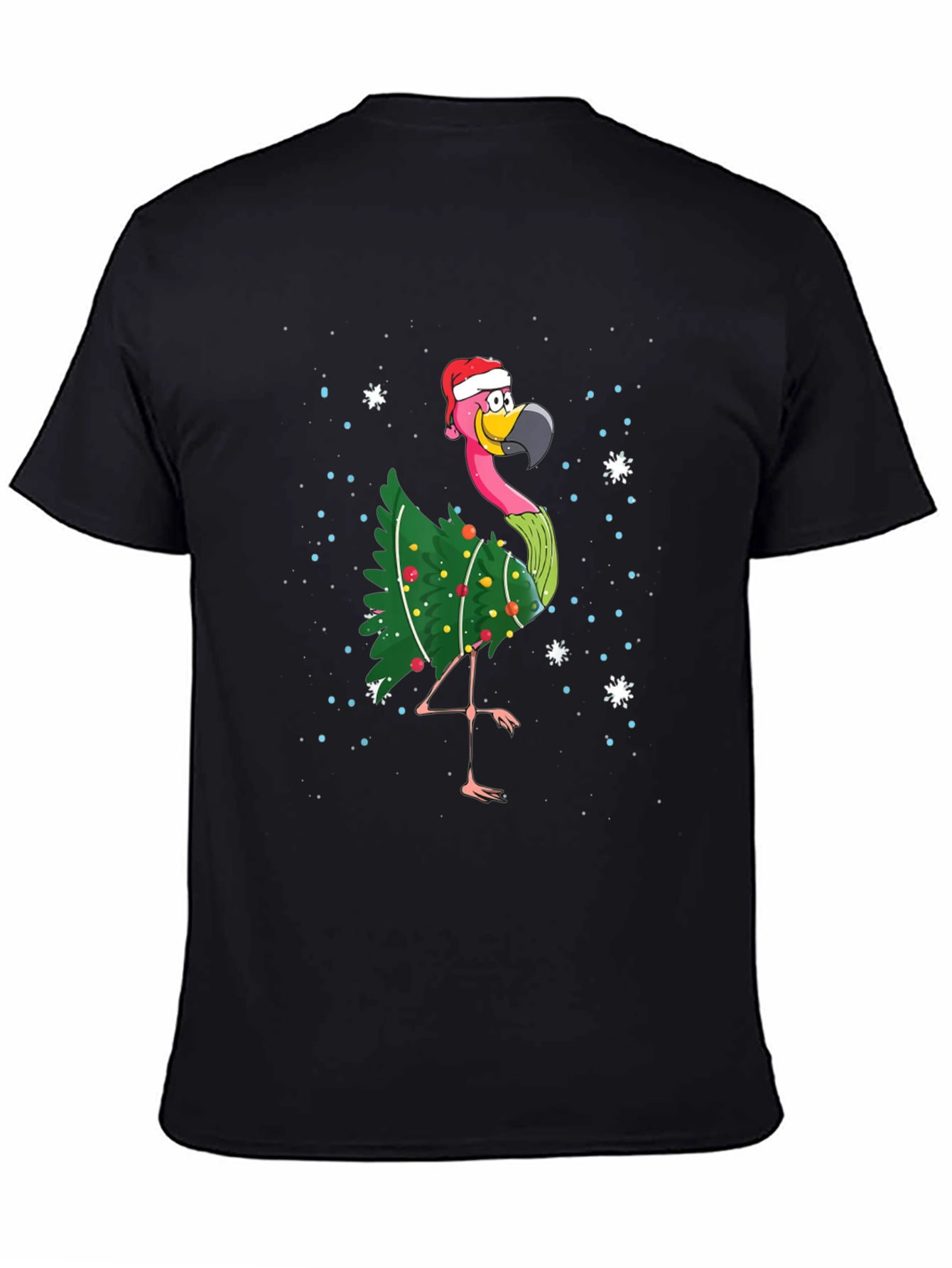 Christmas Flamingo T-Shirt Holiday Xmas Party Tee