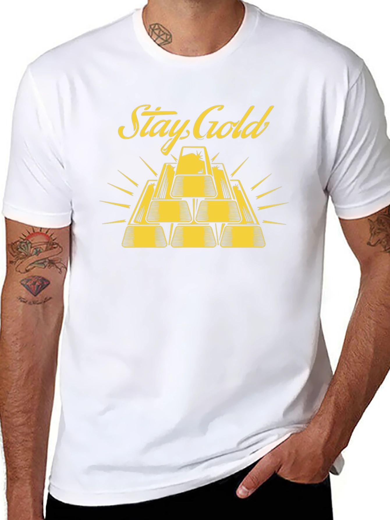 Stay Gold Graphic T-Shirt - Stylish Design