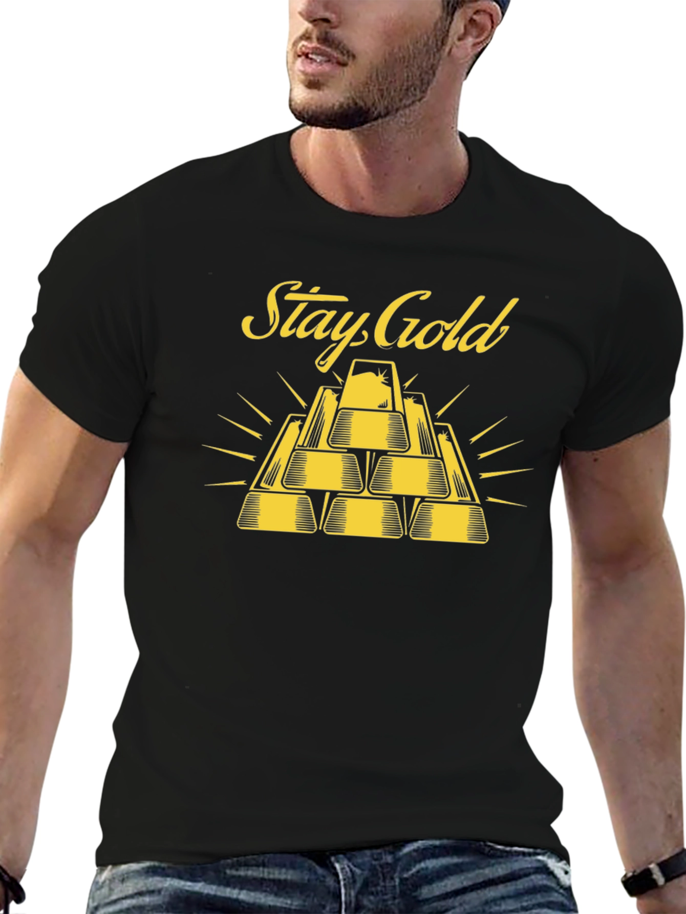 Stay Gold Graphic T-Shirt - Stylish Design