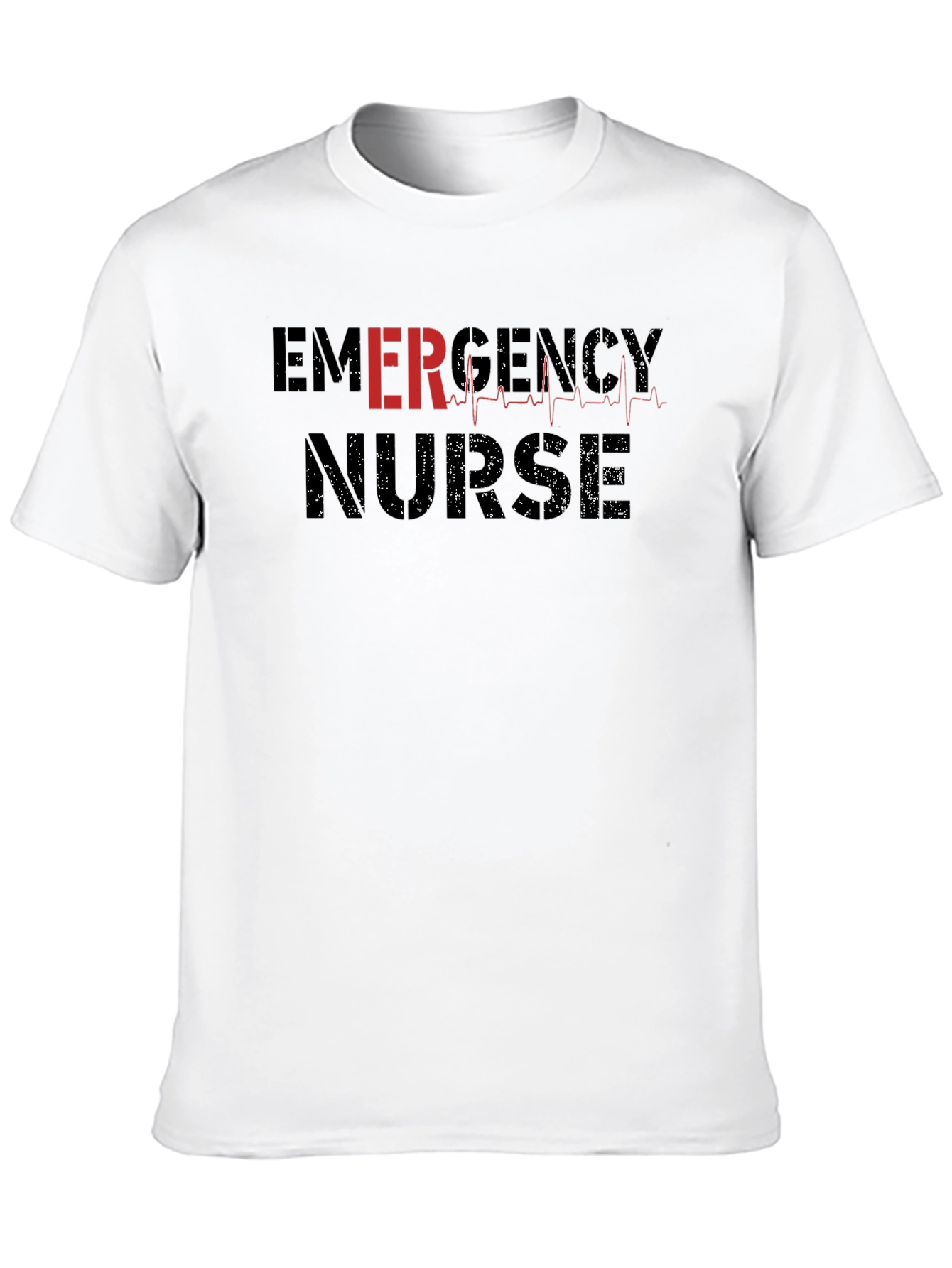 Emergency Nurse Black Graphic T-Shirt