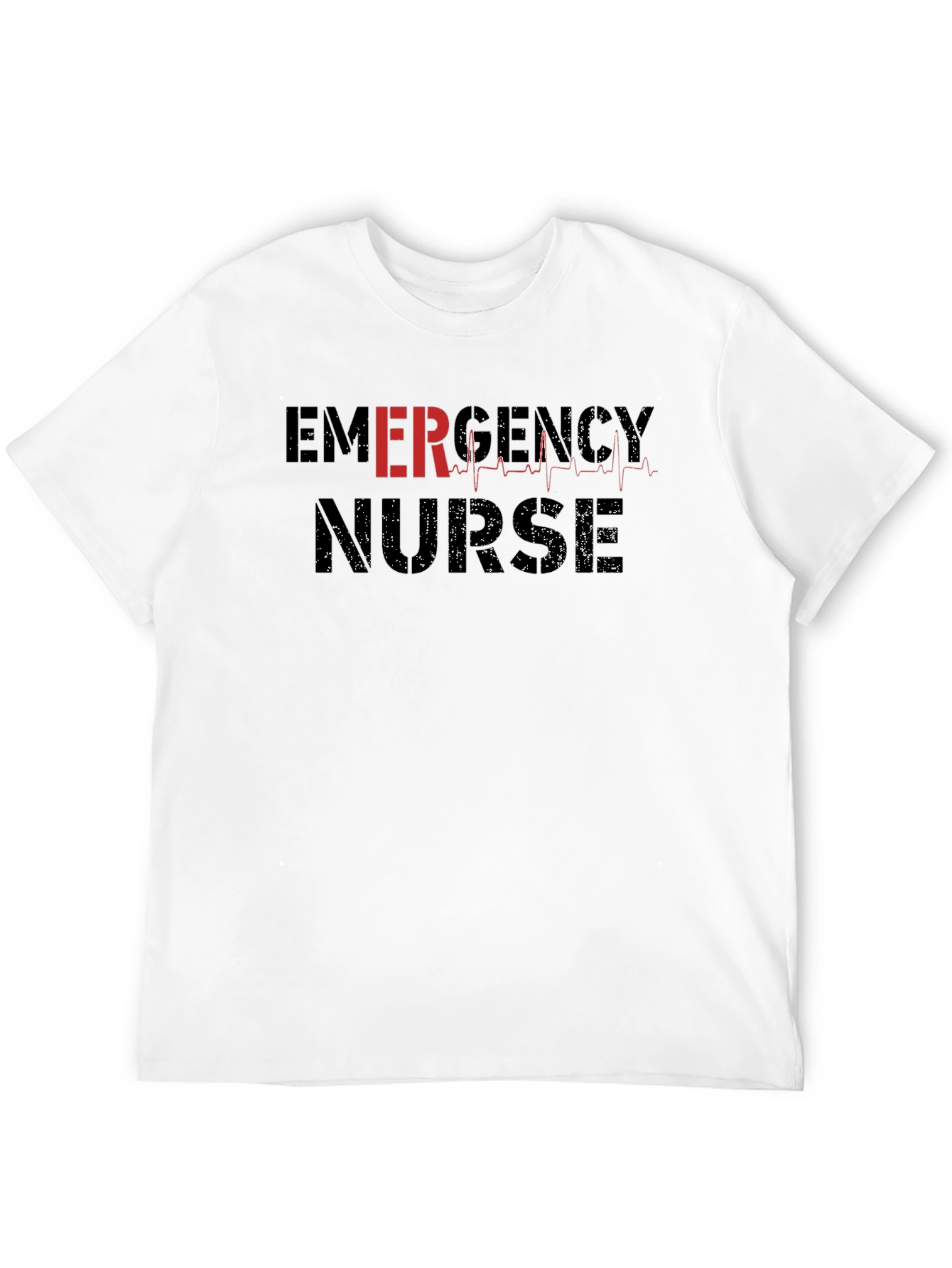 Emergency Nurse Black Graphic T-Shirt