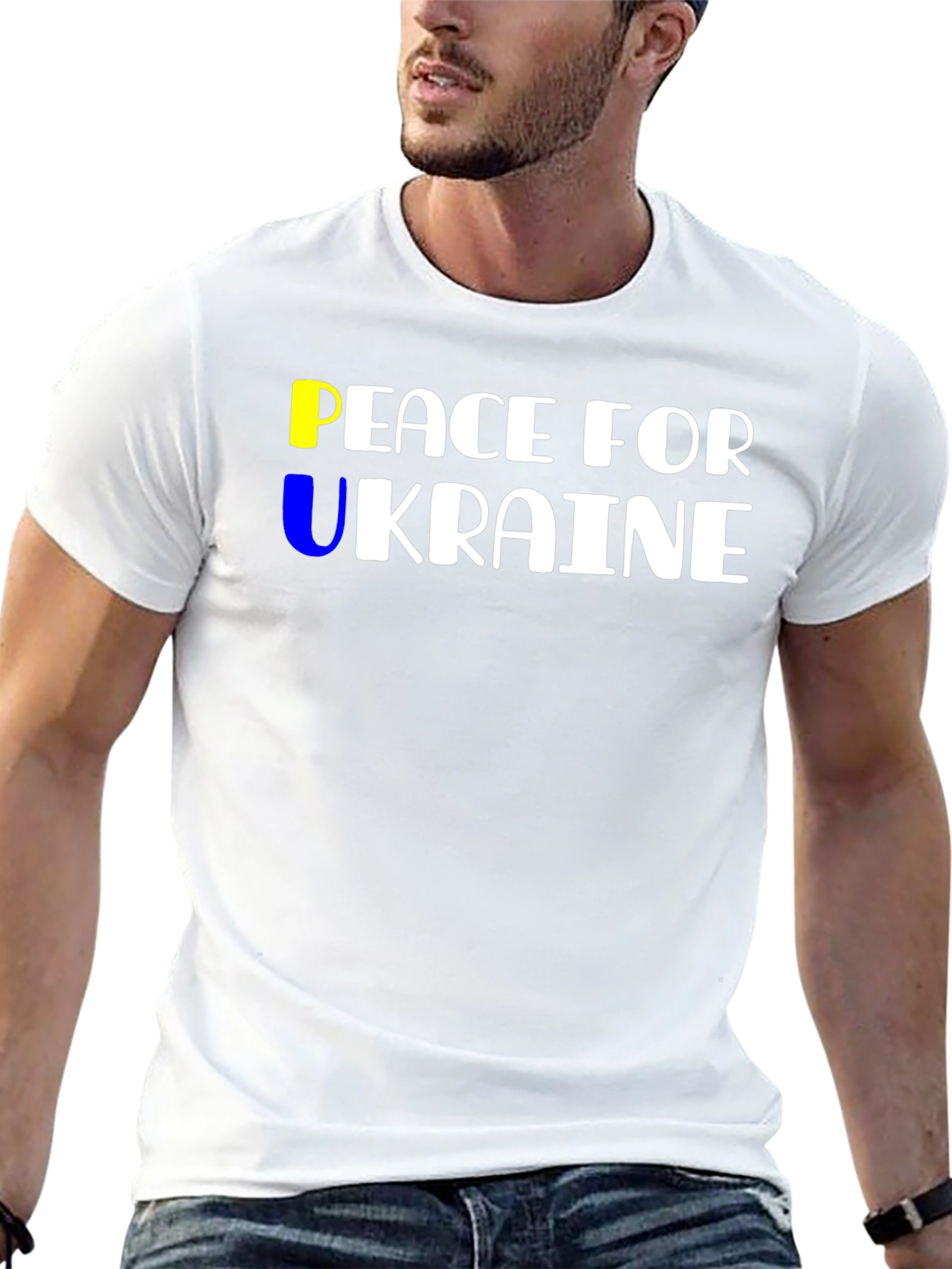 Peace For Ukraine Graphic T-Shirt - Black