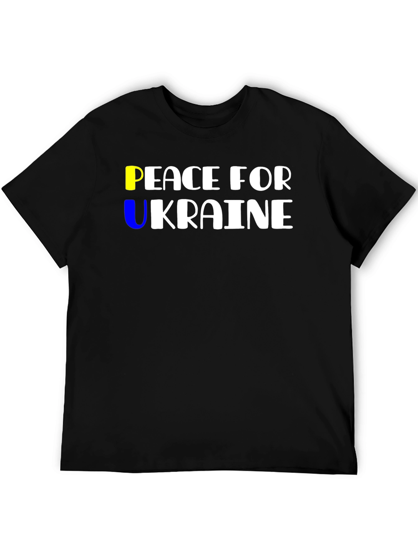Peace For Ukraine Graphic T-Shirt - Black