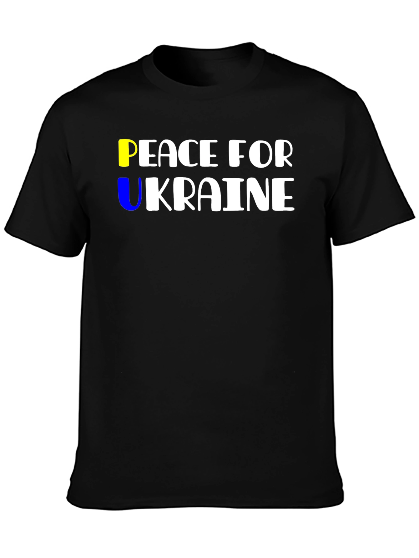 Peace For Ukraine Graphic T-Shirt - Black