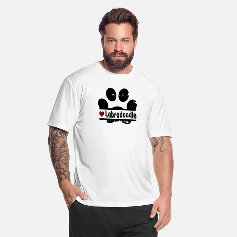 Labradoodle dog paw print