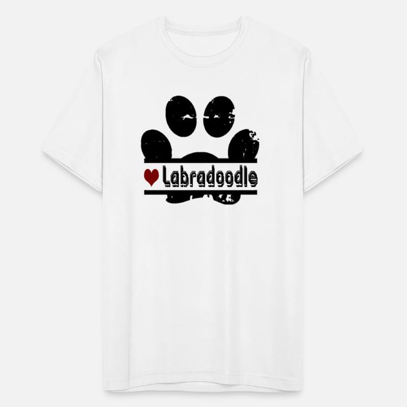 Labradoodle dog paw print