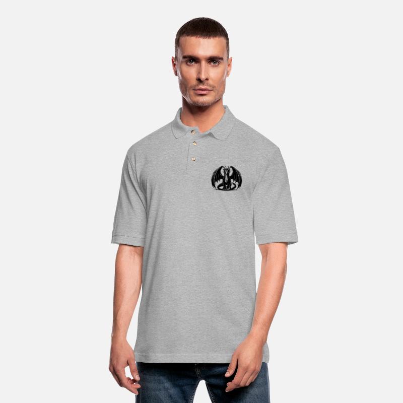 Large Proud Dragon With Wings Tattoo Style