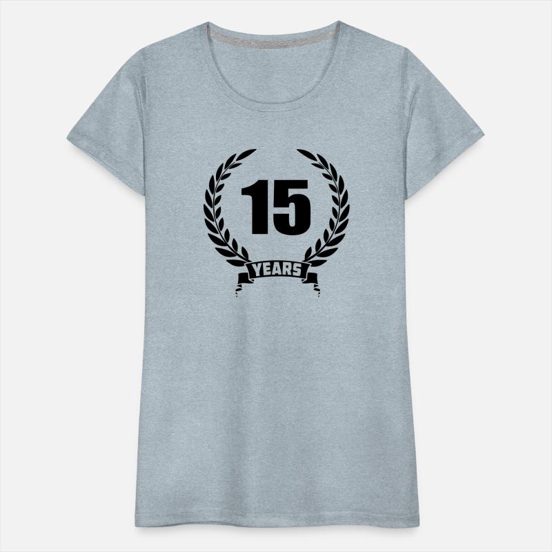Laurel wreath 15 years with number and text banner