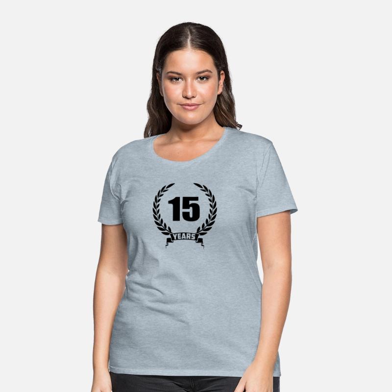 Laurel wreath 15 years with number and text banner