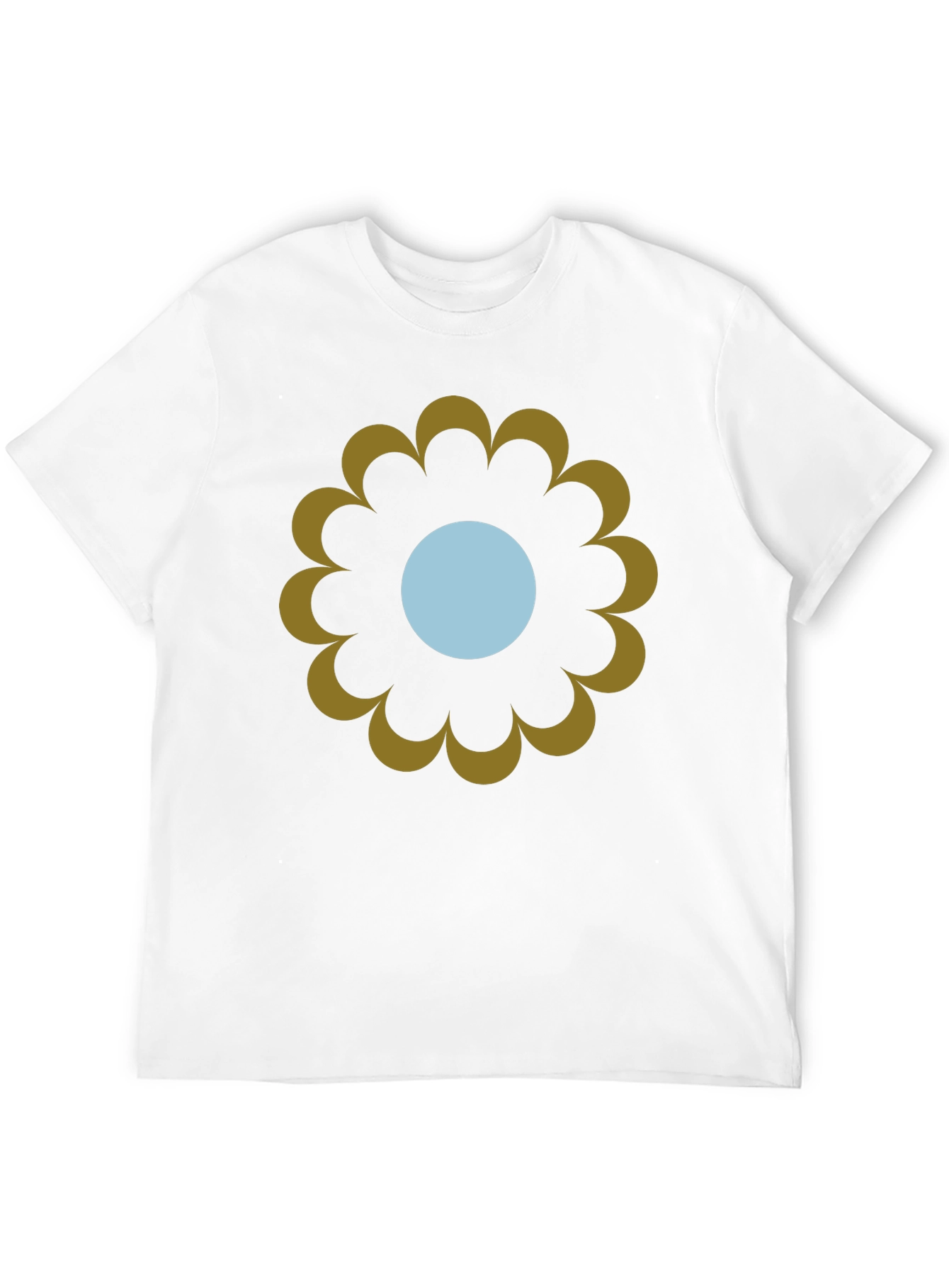 Retro Flower Graphic Tee - Casual Black T-Shirt