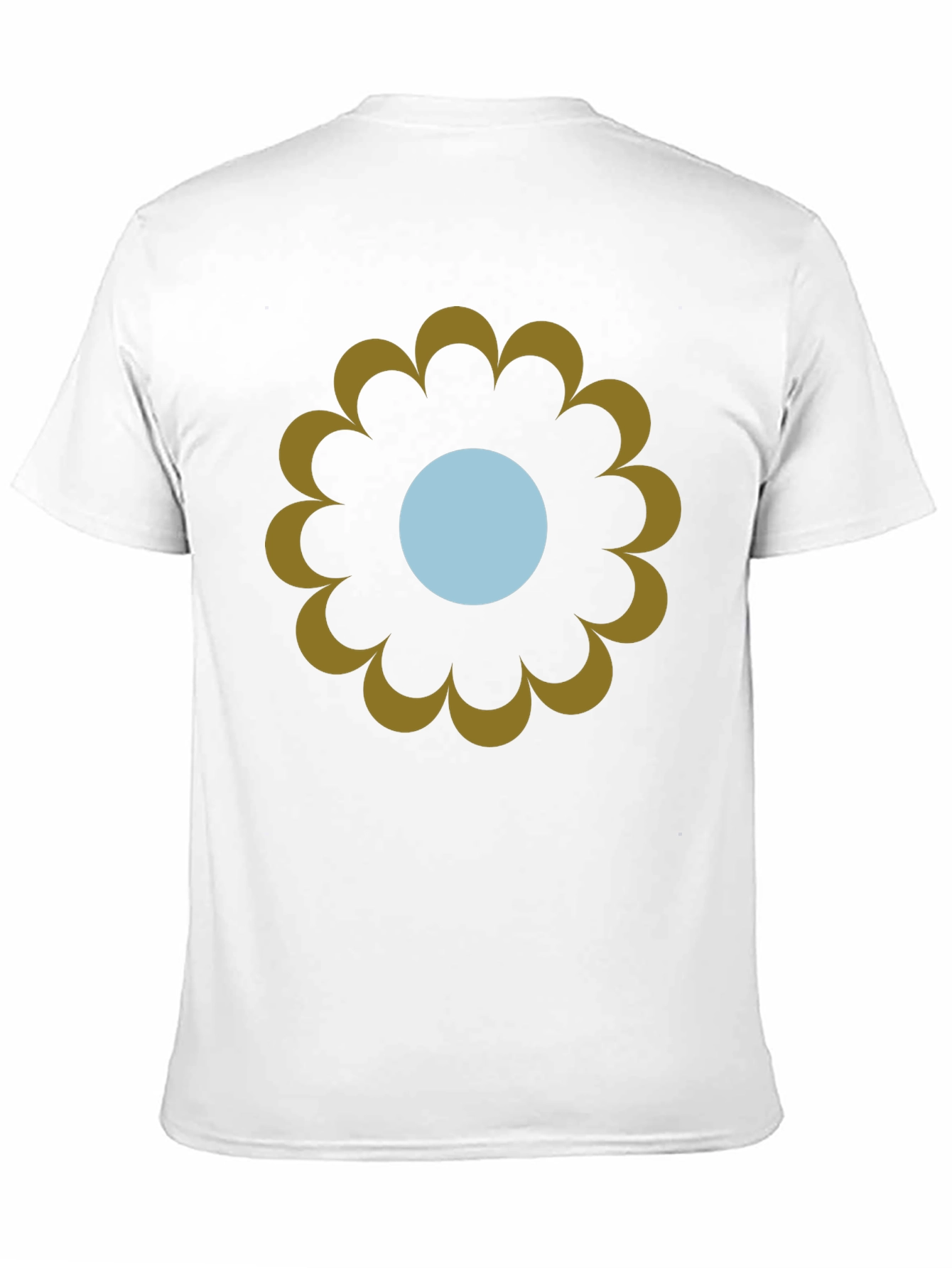 Retro Flower Graphic Tee - Casual Black T-Shirt