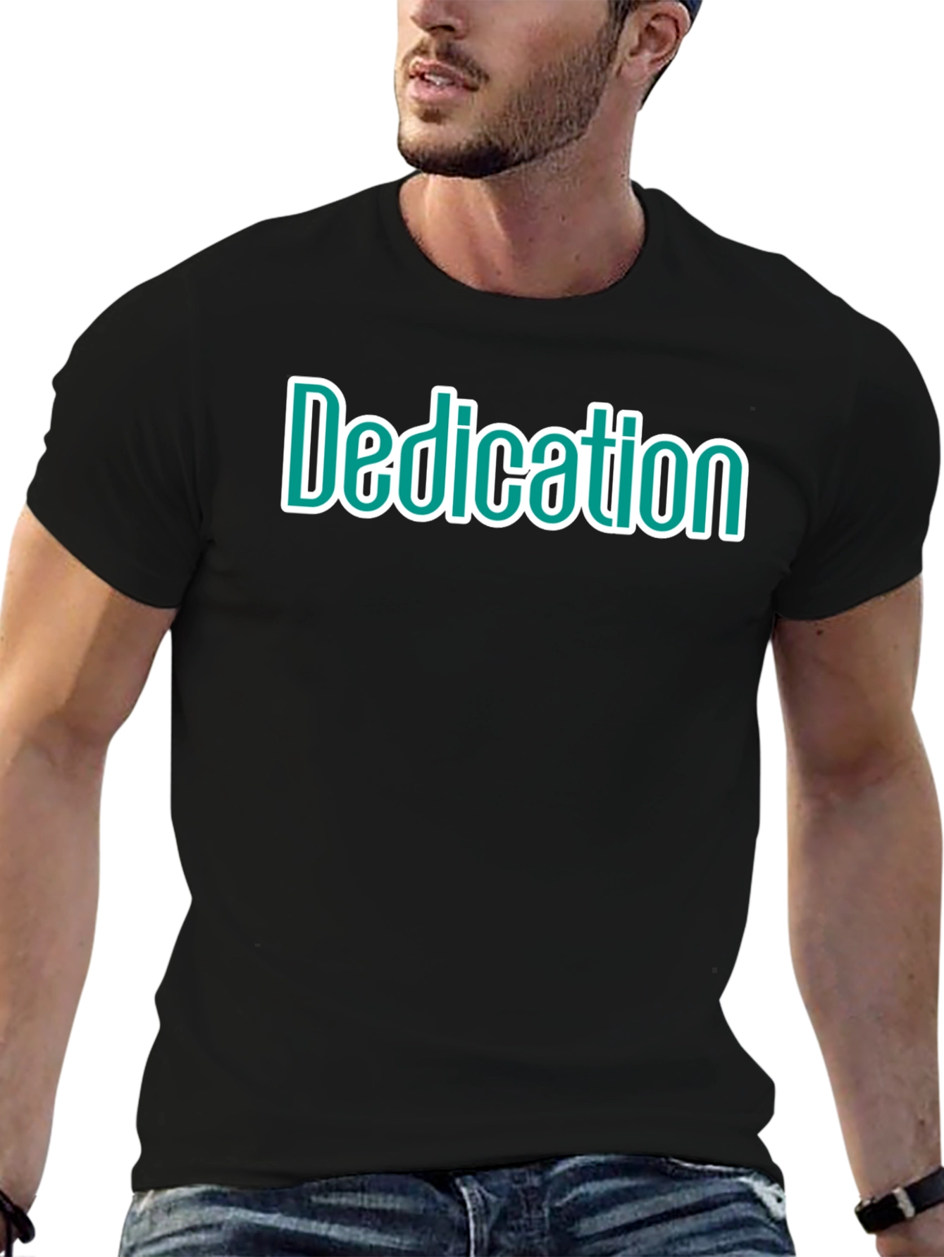 Dedication Graphic Print Crew Neck T-Shirt