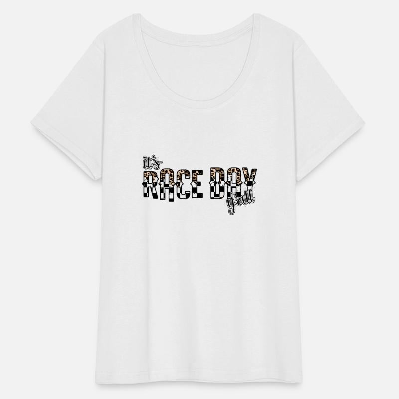 Leopard It'S Race Day Y'All Checkered Flag Racing