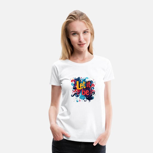 Let It Be Abstract Art Vibrant Splatter Quote