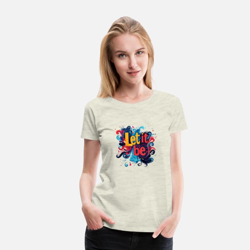 Let It Be Abstract Art Vibrant Splatter Quote