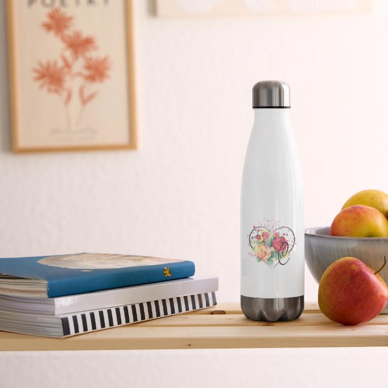 Letter C Monogram Floral Roses Heart