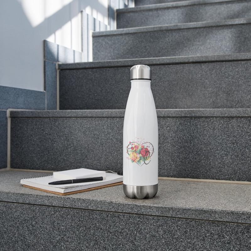 Letter C Monogram Floral Roses Heart