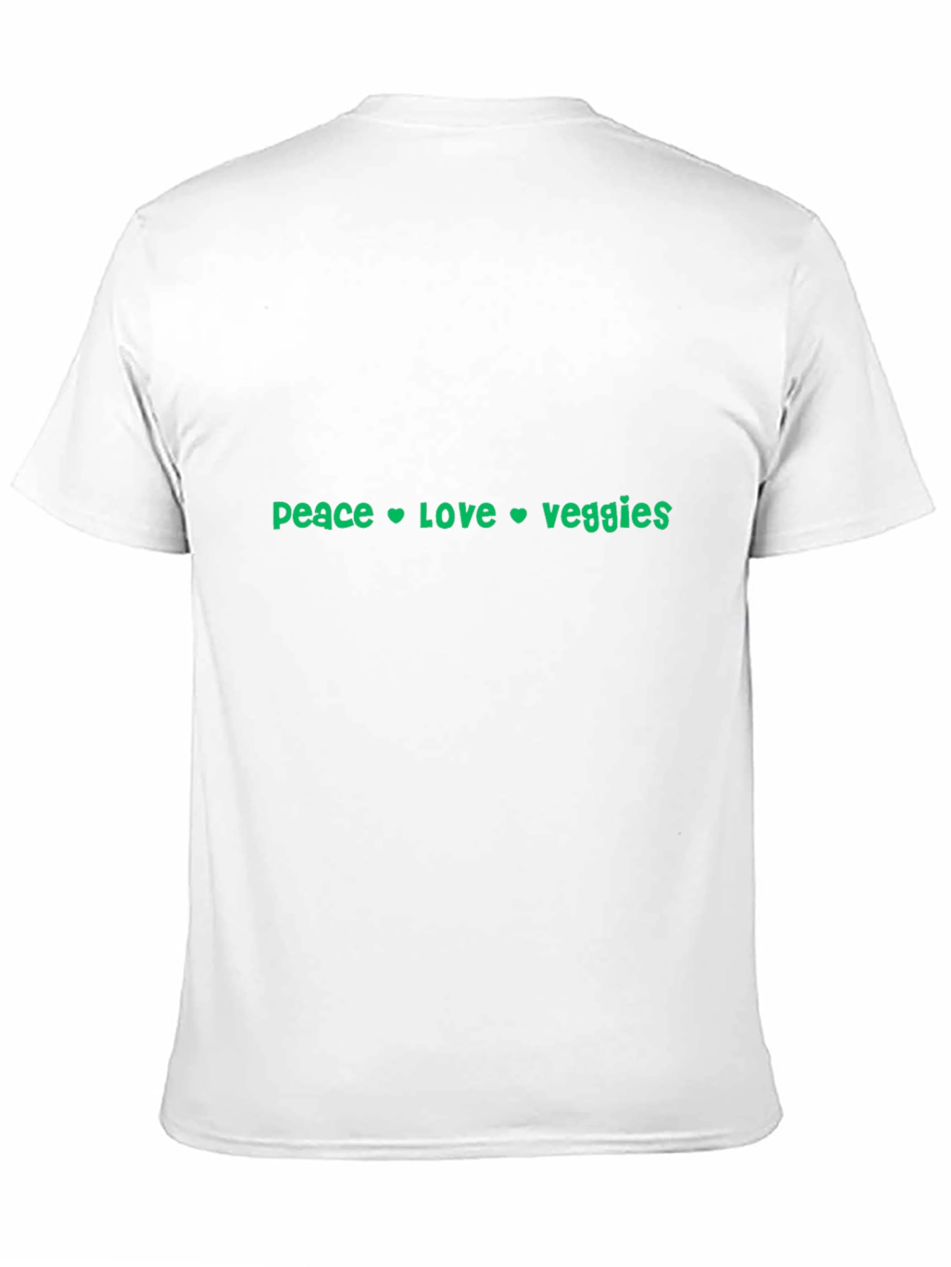 Peace Love Veggies Graphic Tee - Black Cotton T-Shirt