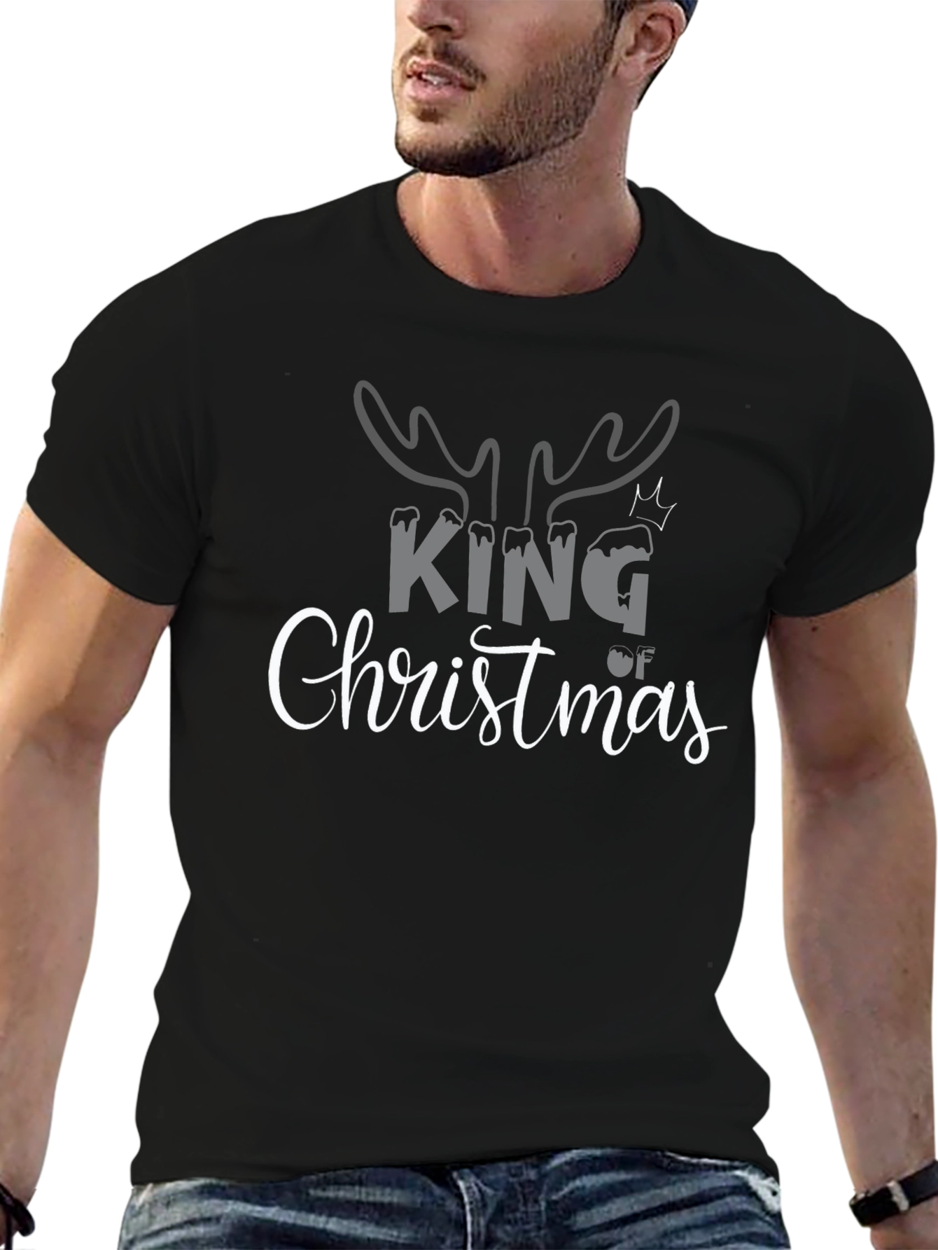 King of Christmas Black T-Shirt