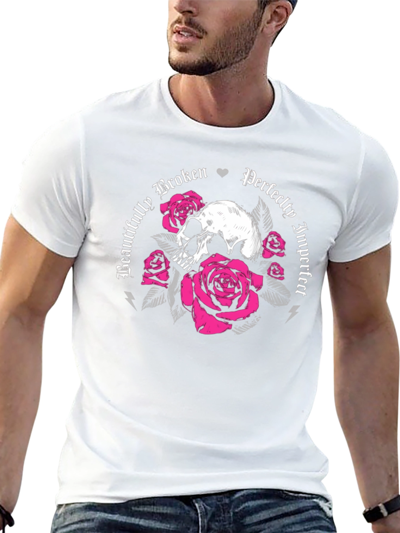 Skull & Roses Graphic Tee - Beautifully Broken