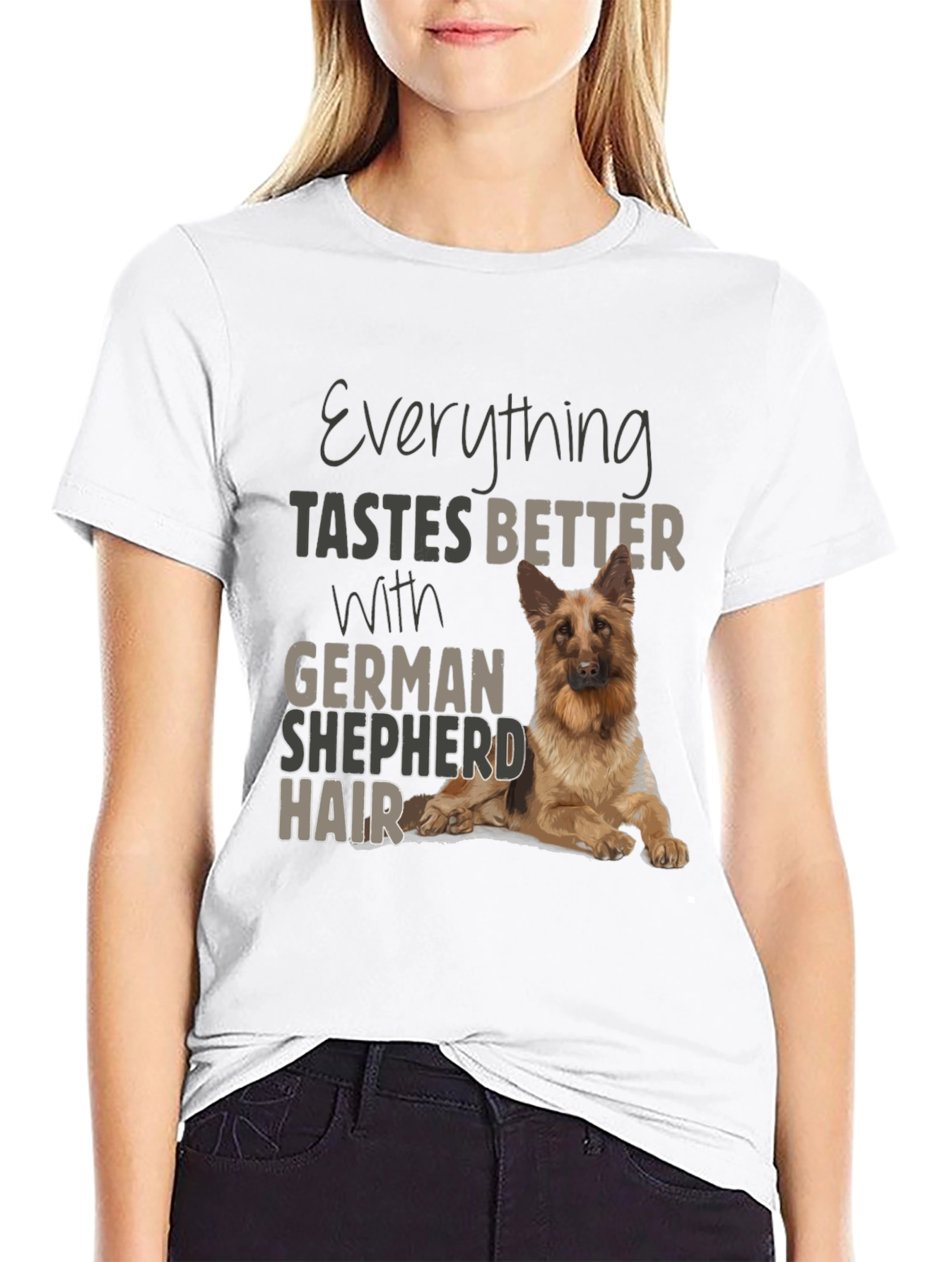 German Shepherd Hair T-Shirt - Funny Dog Lover Tee
