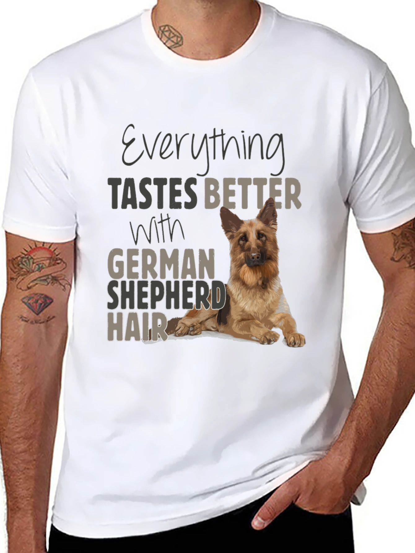 German Shepherd Hair T-Shirt - Funny Dog Lover Tee