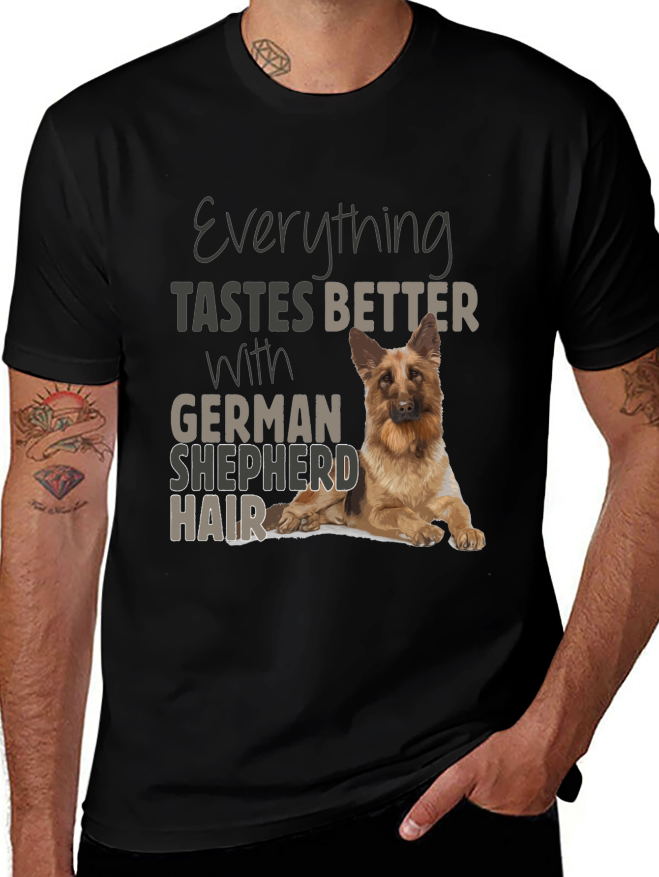 German Shepherd Hair T-Shirt - Funny Dog Lover Tee