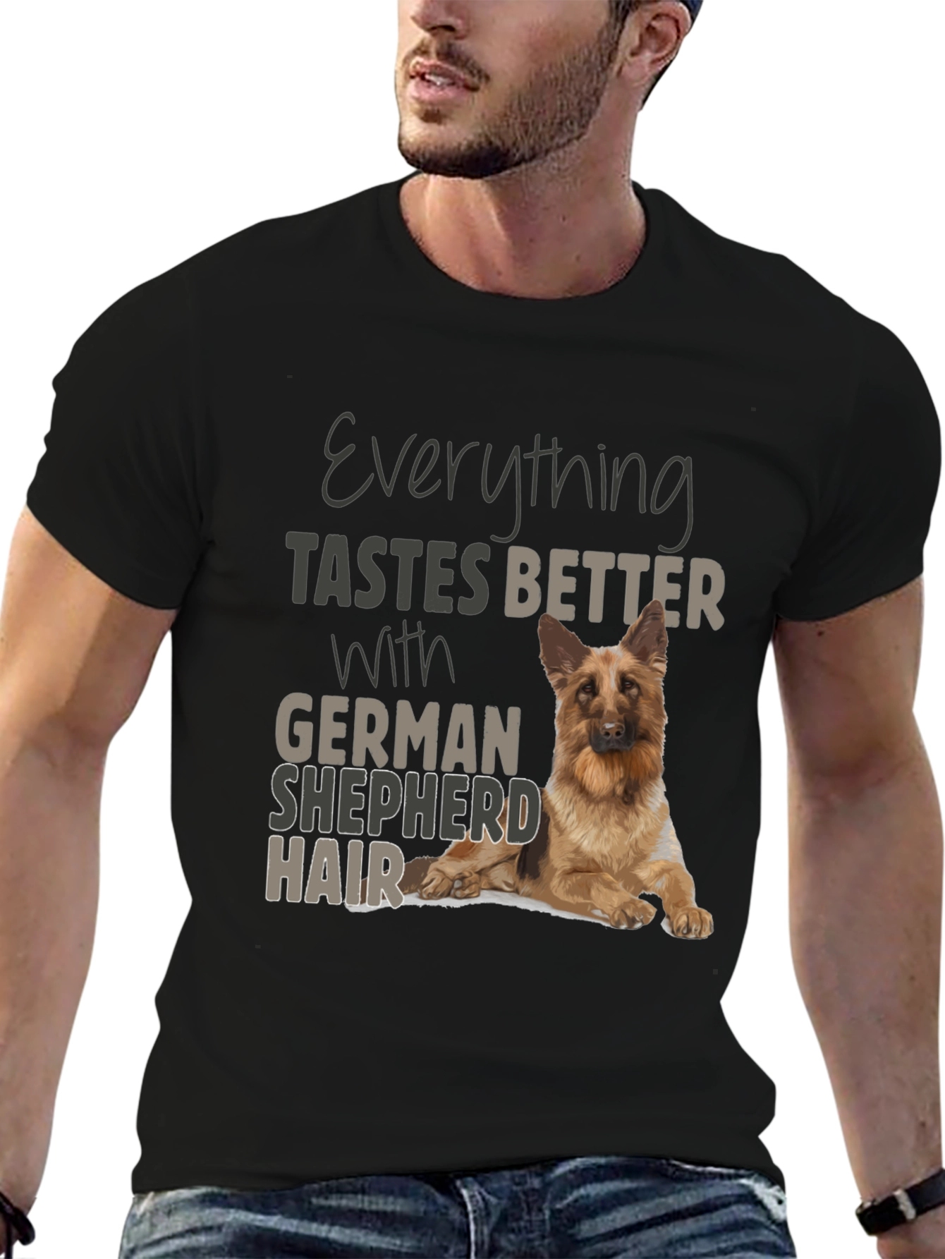 German Shepherd Hair T-Shirt - Funny Dog Lover Tee