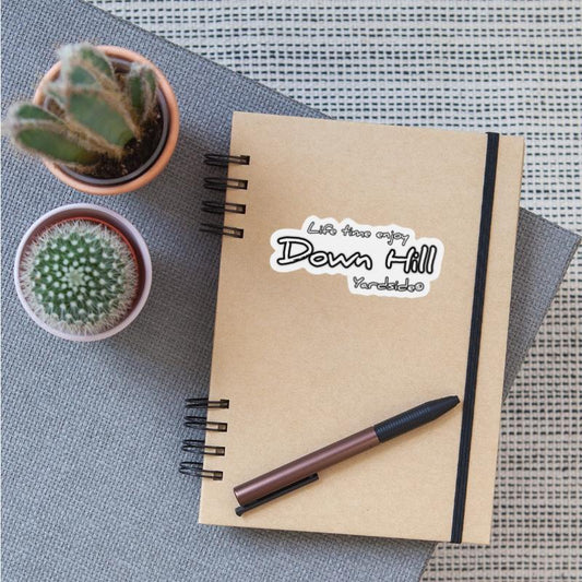 Life time enjoy Down Hill Yardside font logo