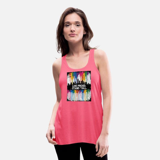 Live Proud Stand Tall LGBTQ Pride Graffiti Skyline