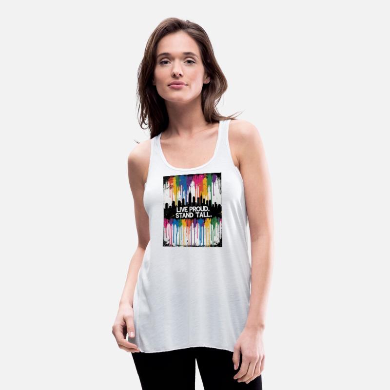 Live Proud Stand Tall LGBTQ Pride Graffiti Skyline