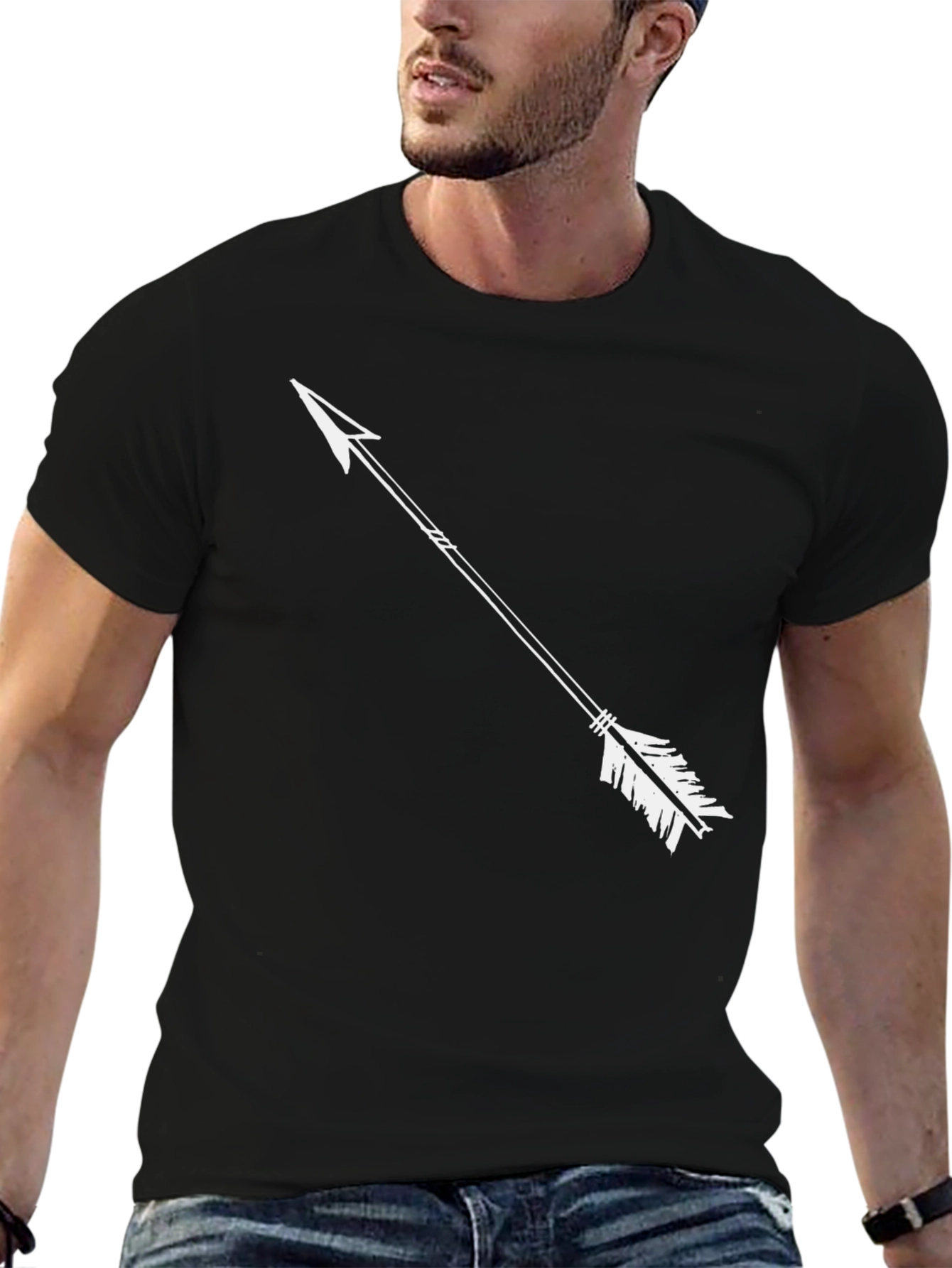Mens Black Arrow Graphic Tee